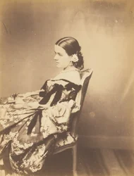 Ritratto di una donna seduta di profilo
